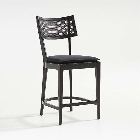 Libby Black Cane Counter Stool