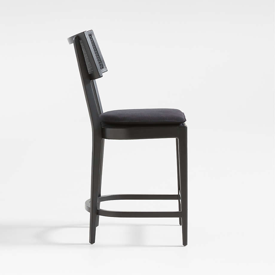 Black cane counter online stool