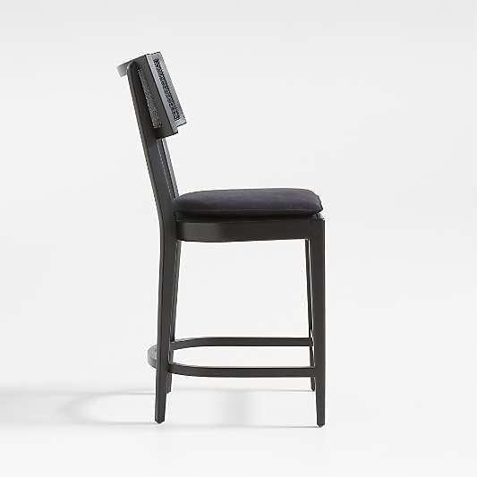 Libby Black Cane Counter Stool