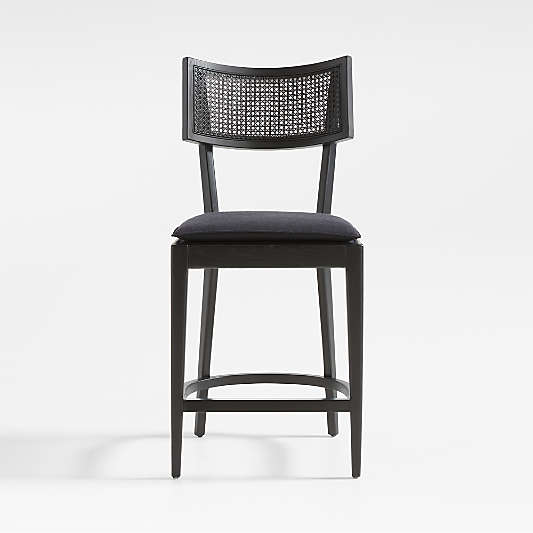 Libby Black Cane Counter Stool