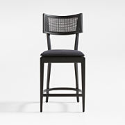 Ziady Brunswick Pebble Upholstered Wood Counter Stool