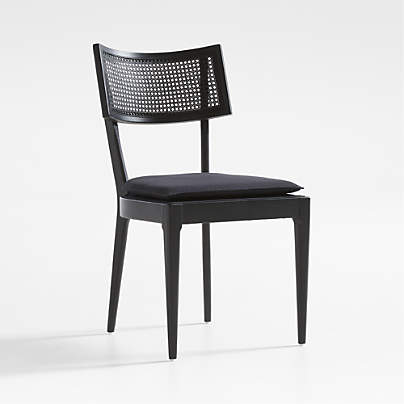 Libby Black Wood and Black Cane Dining Chair, Set of 4