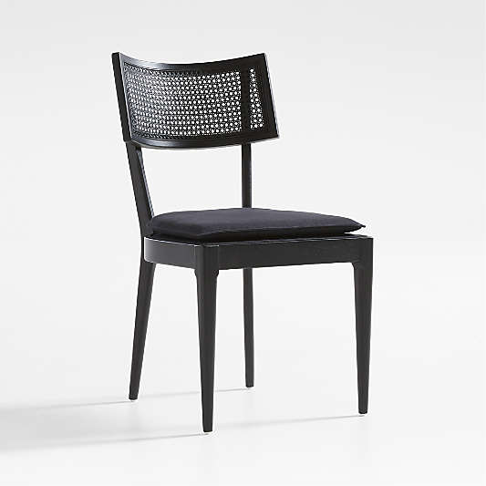 Libby Black Wood and Black Cane Dining Chairs