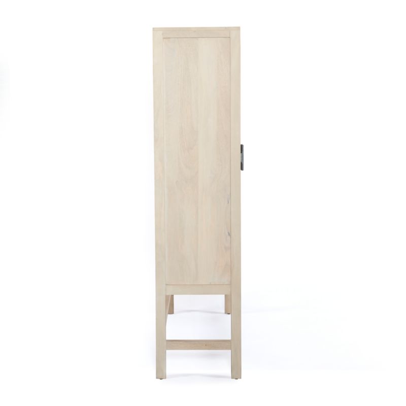 Libby Natural Mango Wood Storage Cabinet with Doors