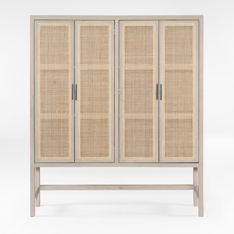 Libby Natural Mango Wood Storage Cabinet with Doors