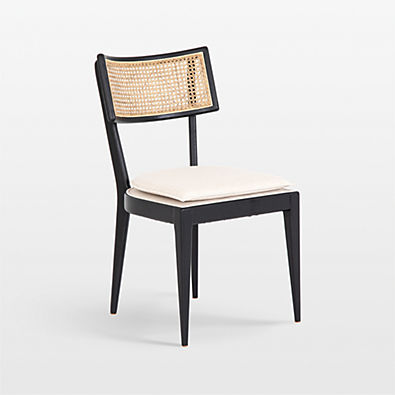 View Libby Black Wood and Natural Cane Dining Chair details
