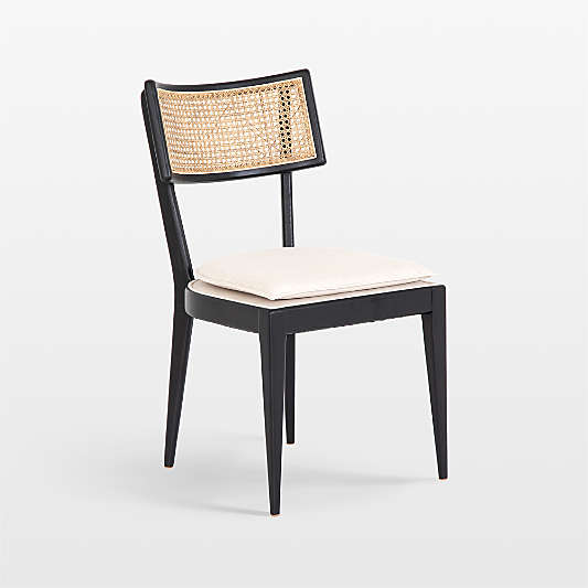 Libby Black Wood and Natural Cane Dining Chair