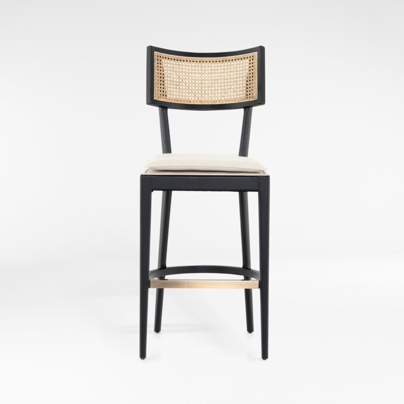 Ziady Brunswick Pebble Upholstered Wood Counter Stool