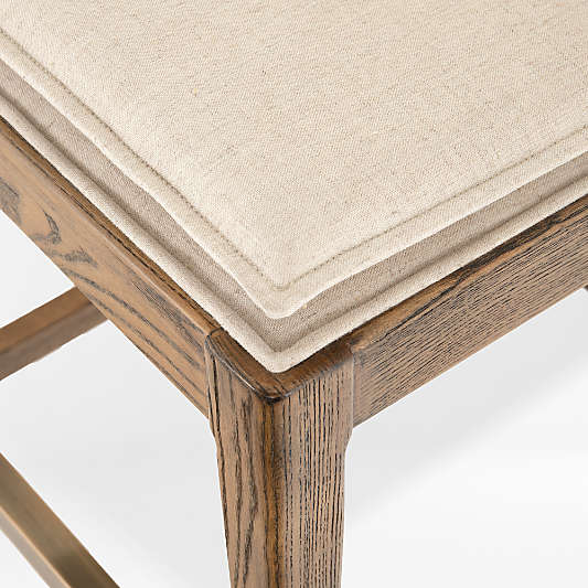 Libby Light Brown Wood and Natural Cane Counter Stool