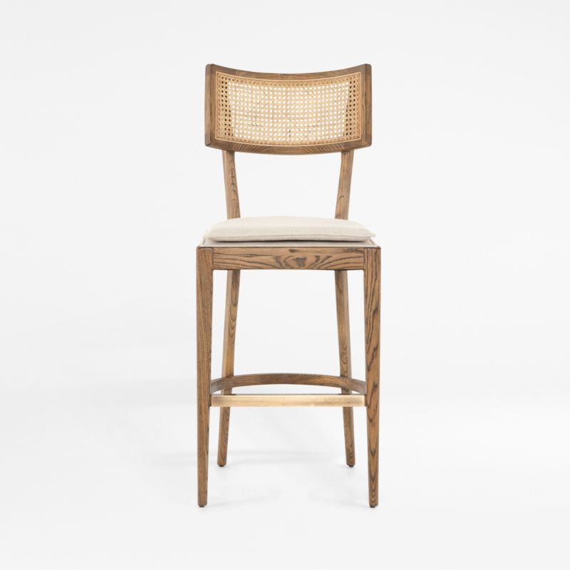Ziady Brunswick Pebble Upholstered Wood Counter Stool