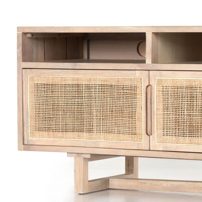 Libby Natural Mango Wood Storage Media Console