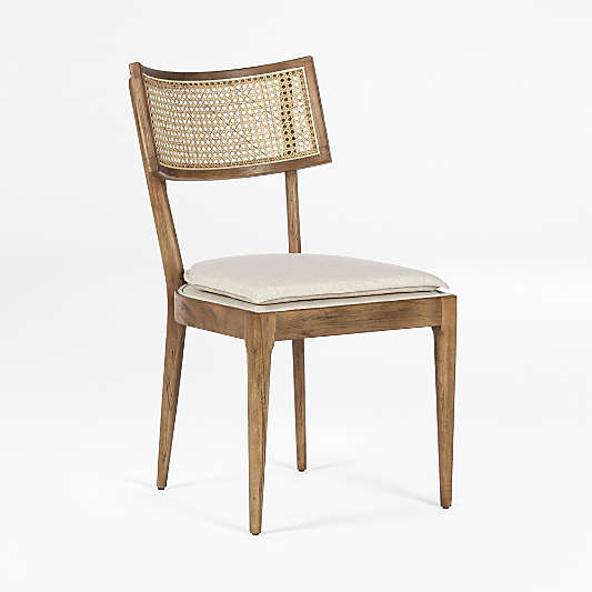 Libby Light Brown Wood and Natural Cane Dining Chair