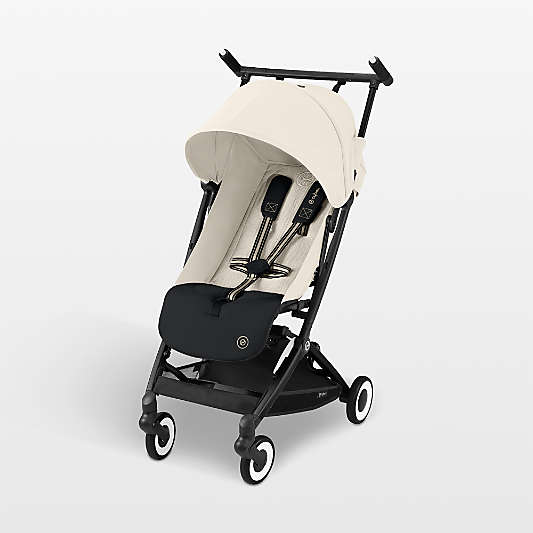 CYBEX Canvas White Libelle 2 Compact Baby Stroller with Black Frame