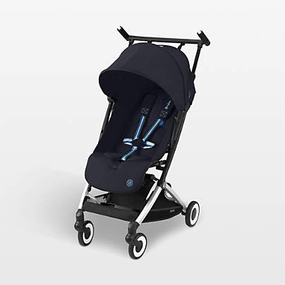 CYBEX Dark Blue Libelle 2 Compact Baby Stroller with Silver Frame