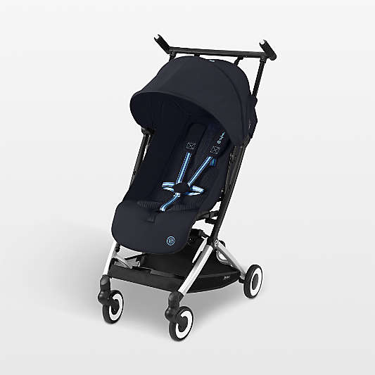 CYBEX Dark Blue Libelle 2 Compact Baby Stroller with Silver Frame