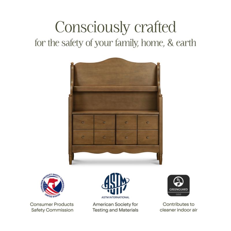 Namesake Liberty Natural Walnut Wood 2-Drawer Library Hutch - image 3 of 4