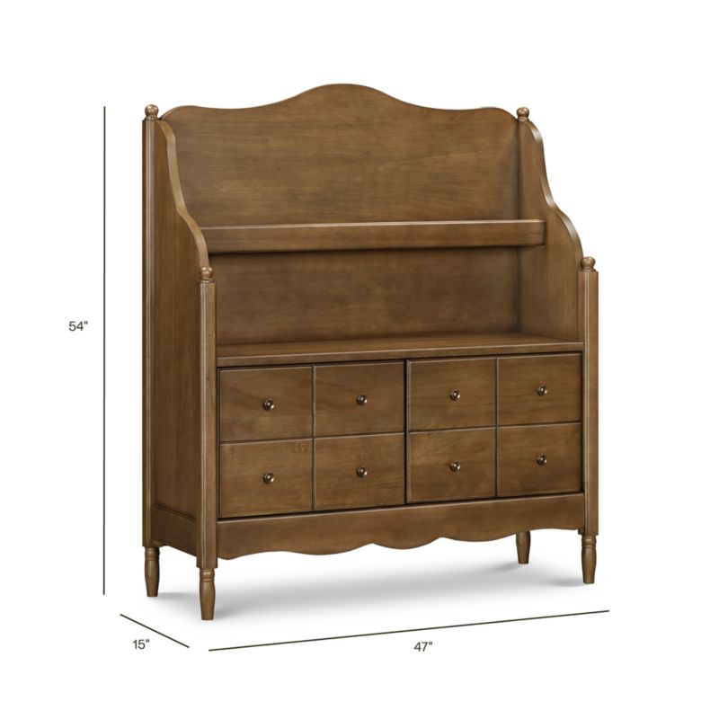 Namesake Liberty Natural Walnut Wood 2-Drawer Library Hutch - image 2 of 4