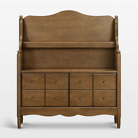 Namesake Liberty Natural Walnut Wood 2-Drawer Library Hutch