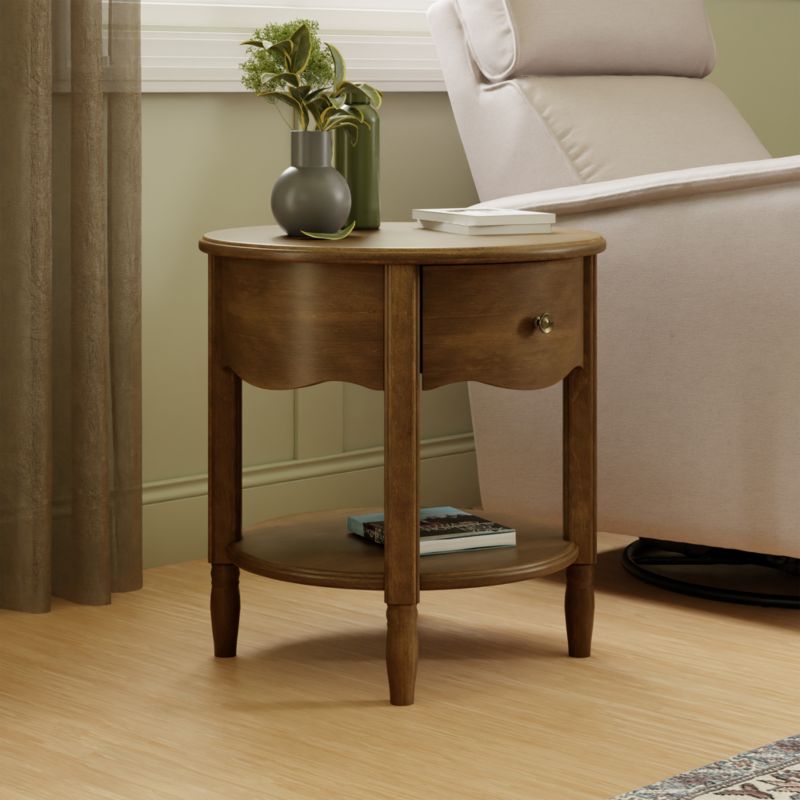 Namesake Liberty 22" Natural Walnut Wood Kids Nightstand with Drawer - image 2 of 7