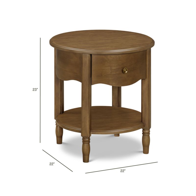 Namesake Liberty 22" Natural Walnut Wood Kids Nightstand with Drawer - image 5 of 7