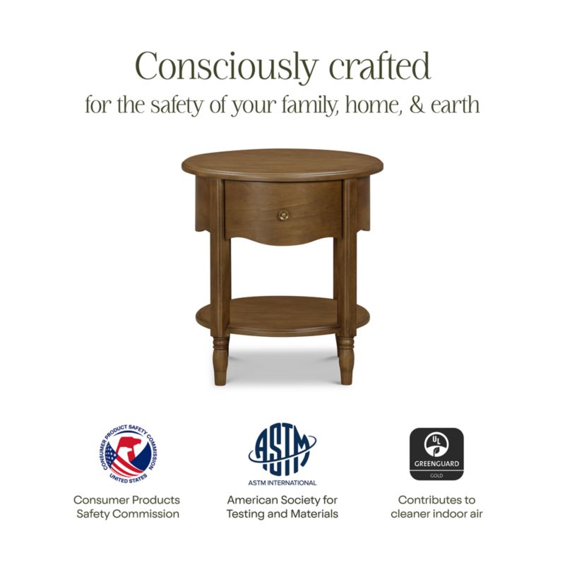 Namesake Liberty 22" Natural Walnut Wood Kids Nightstand with Drawer - image 6 of 7