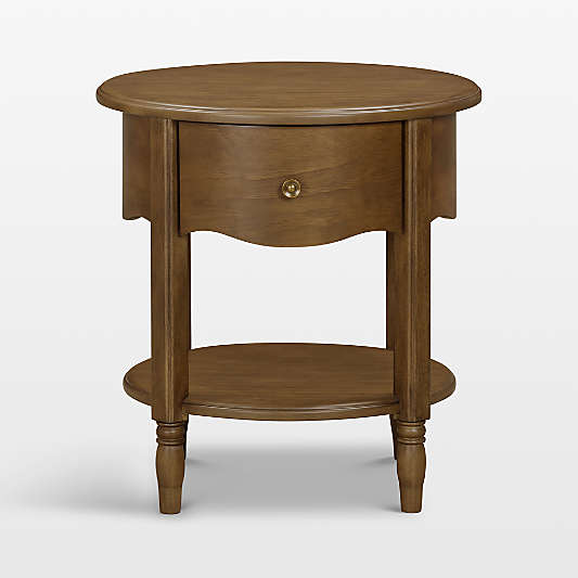 Namesake Liberty 22" Natural Walnut Wood Kids Nightstand with Drawer