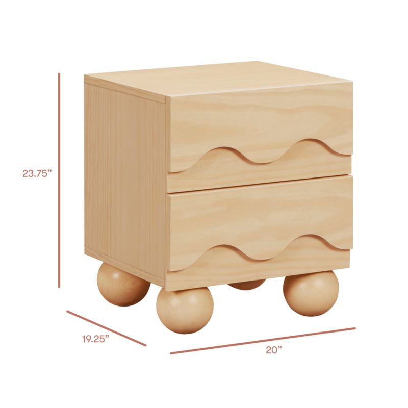 Babyletto 20" Lido Wave Blonde Wood 2-Drawer Kids Nightstand - image 4 of 5