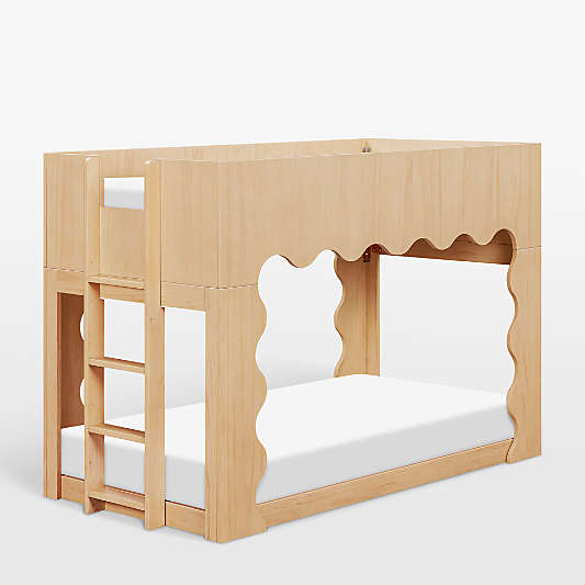 Babyletto Lido Wave Blonde Wood Convertible Kids Bunk Bed