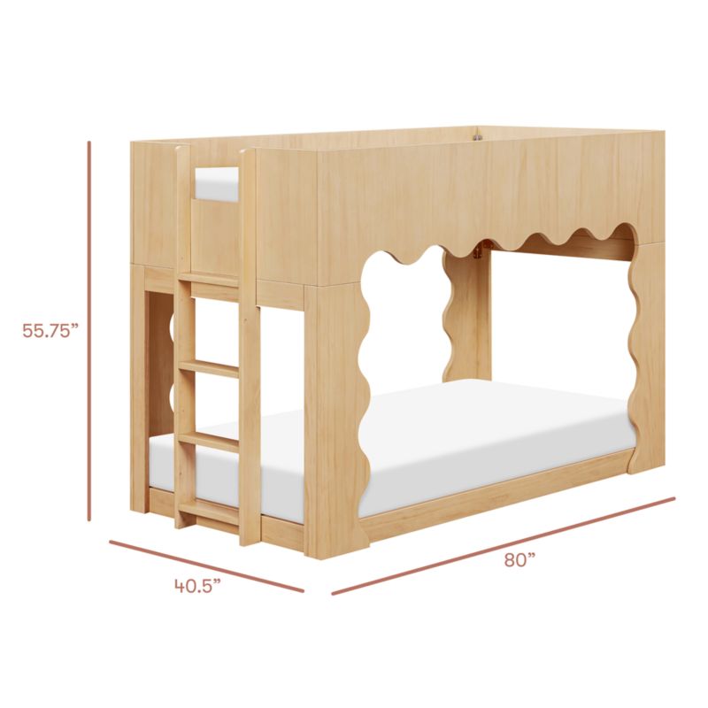 Babyletto Lido Wave Blonde Wood Convertible Kids Bunk Bed - image 3 of 4