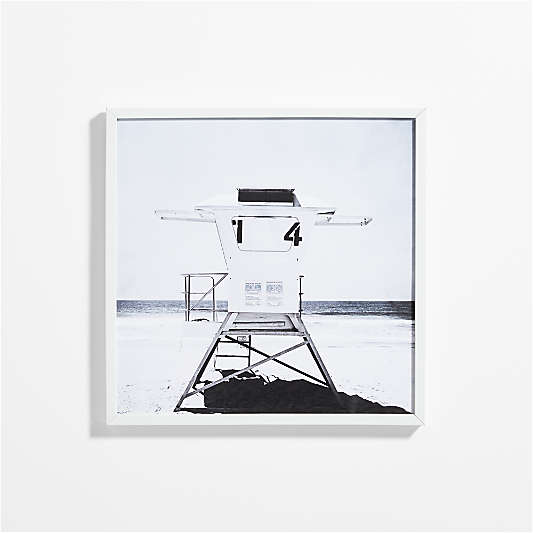 Lifeguard Chair Framed Wall Art Print