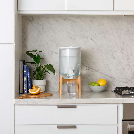 LifeStraw Home 35-Cup High-Capacity Water Dispenser with Wood Stand