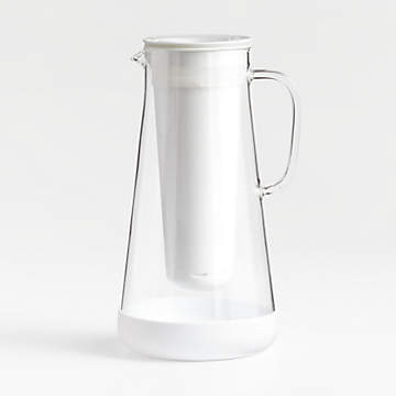 The gorgeous Soma Filtered Water Pitcher w/ white oak handle is