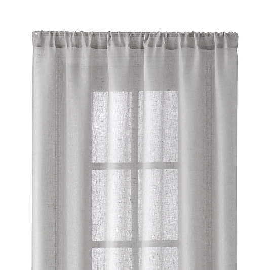 Linen Sheer 52x84 Light Grey Curtain Panel