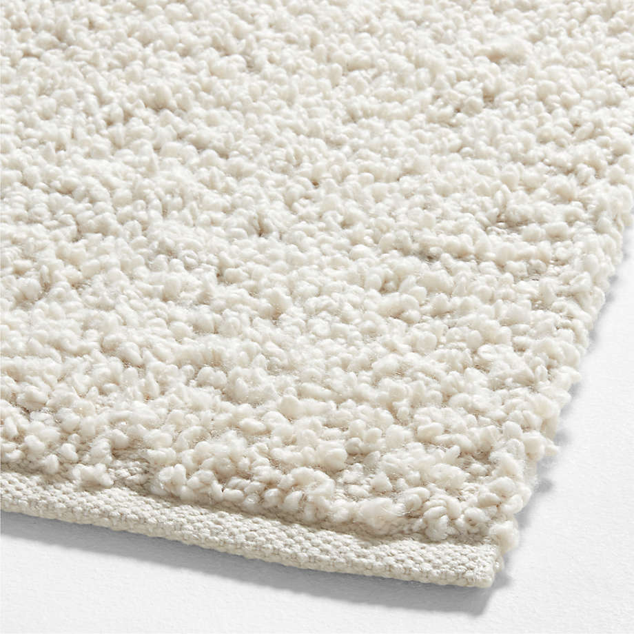 Lille Solid Bouclé Ivory Rug 12x18 Swatch