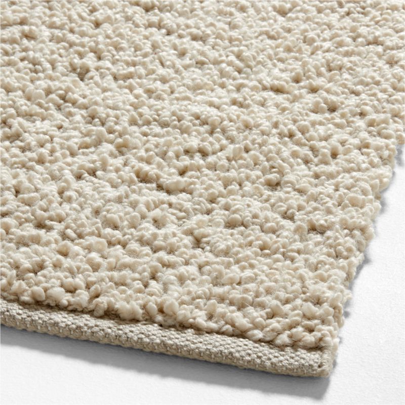 Lille Solid Bouclé Ivory Rug 12x18 Swatch