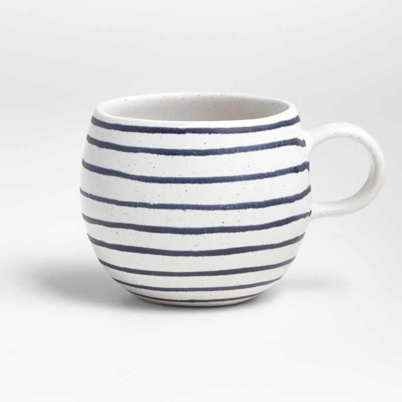 Lina Matte Blue Stripe Mug