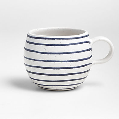 View Lina 16-oz. Matte Blue Stripe Mug details