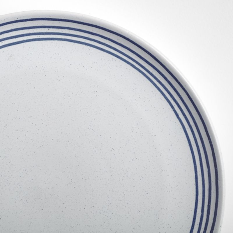Lina Matte Blue Stripe Dinner Plate