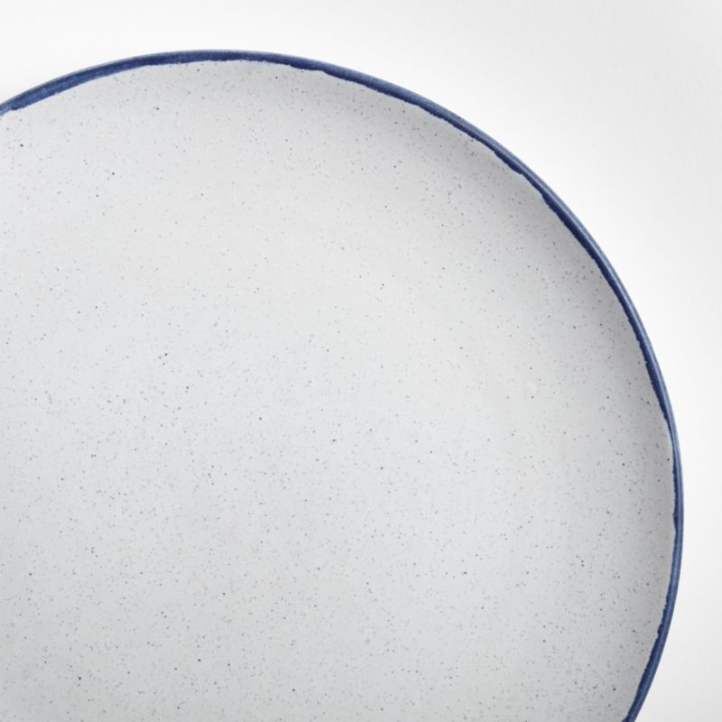 Lina Matte Blue Stripe Salad Plate