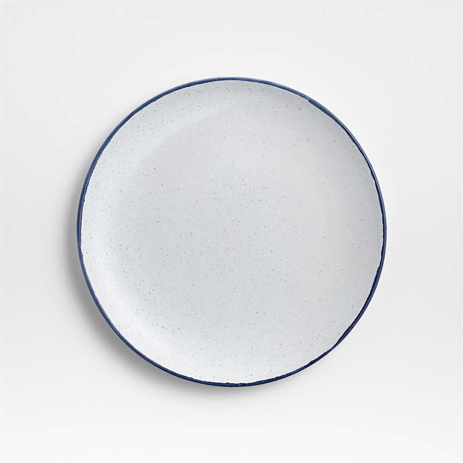Lina Hanukkah Matte Blue Stripe Salad Plate + Reviews Crate & Barrel