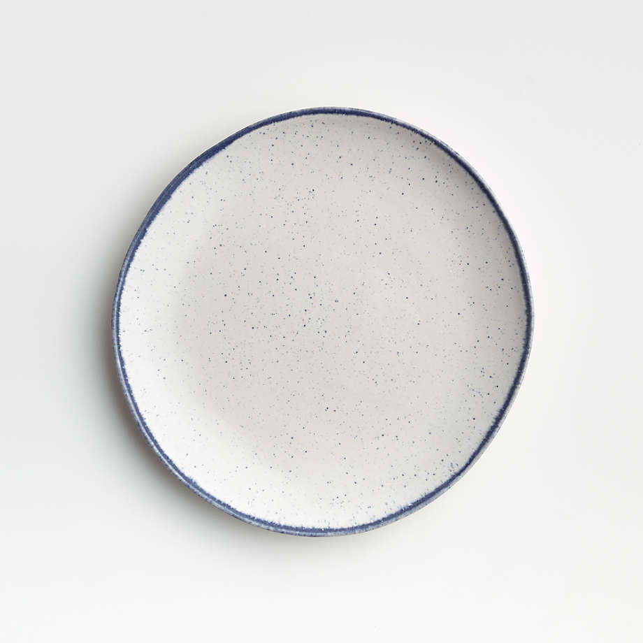 Lina Hanukkah Blue Stripe Salad Plate + Reviews | Crate & Barrel