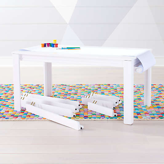 Large Adjustable White Kids Table