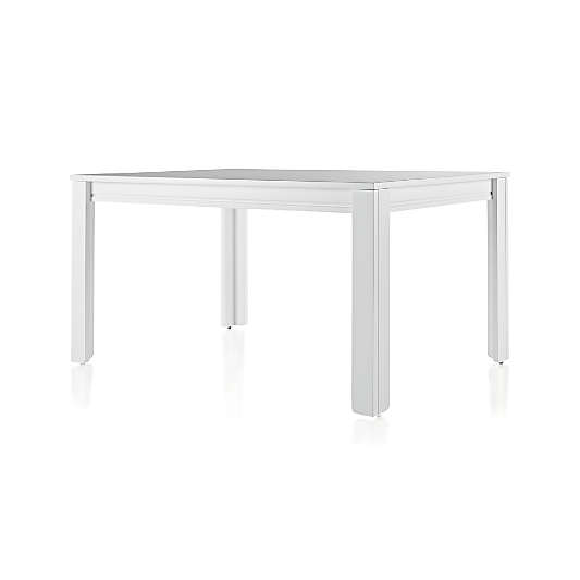 Adjustable White Wood Large Kids Table with 23" Legs