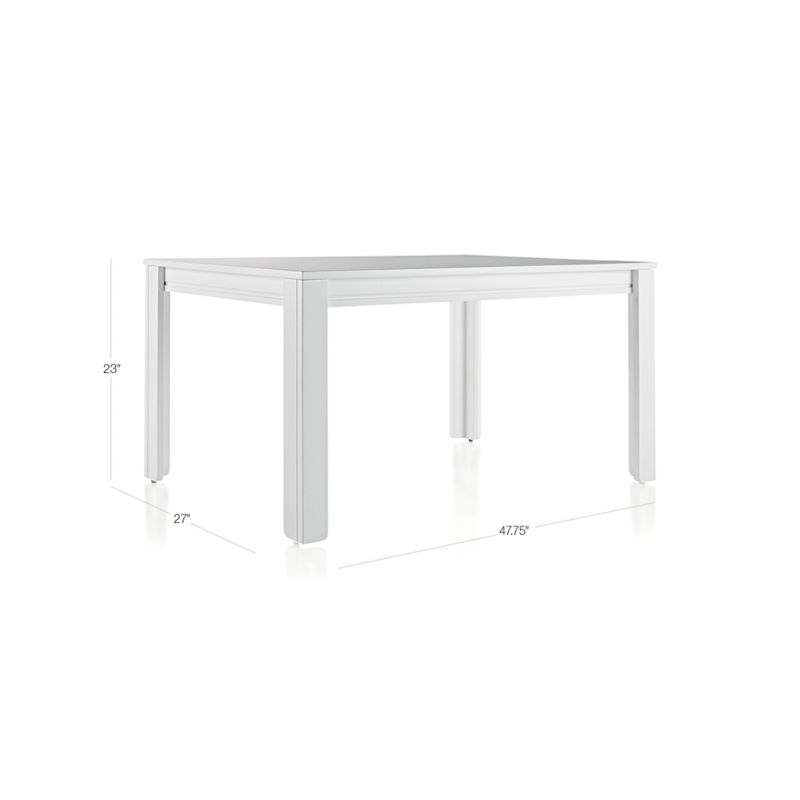 View Adjustable White Wood Large Kids Table with 23" Legs - image 3 of 11