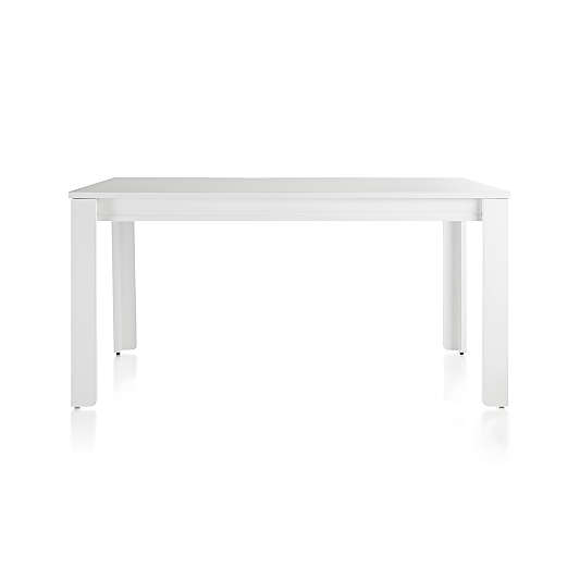 Adjustable White Wood Large Kids Table with 23" Legs