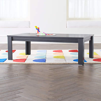 Kids Adjustable Charcoal Wood Large Table with 15 Legs + Reviews
