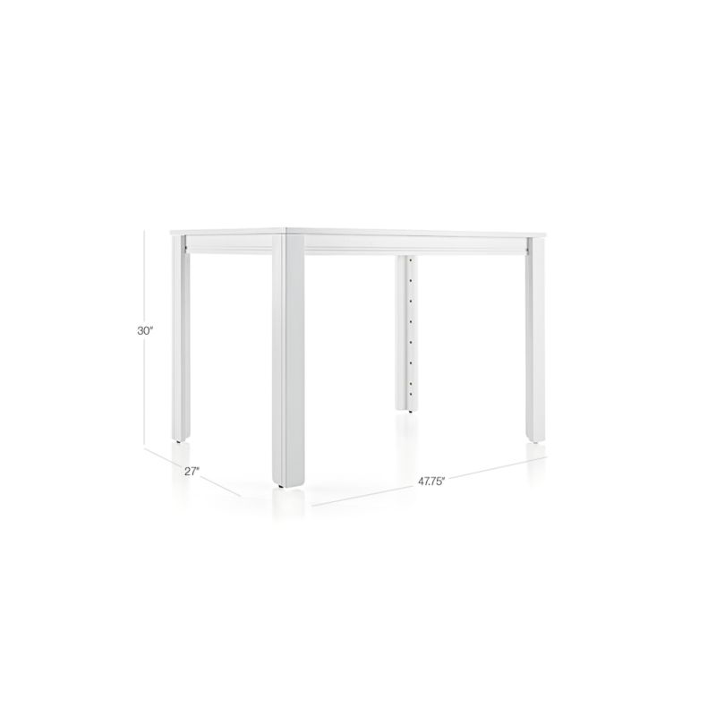 View Adjustable White Wood Large Kids Desk/Table with 30" Legs - image 3 of 12