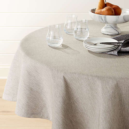 Aspen Grey 90" Round Tablecloth