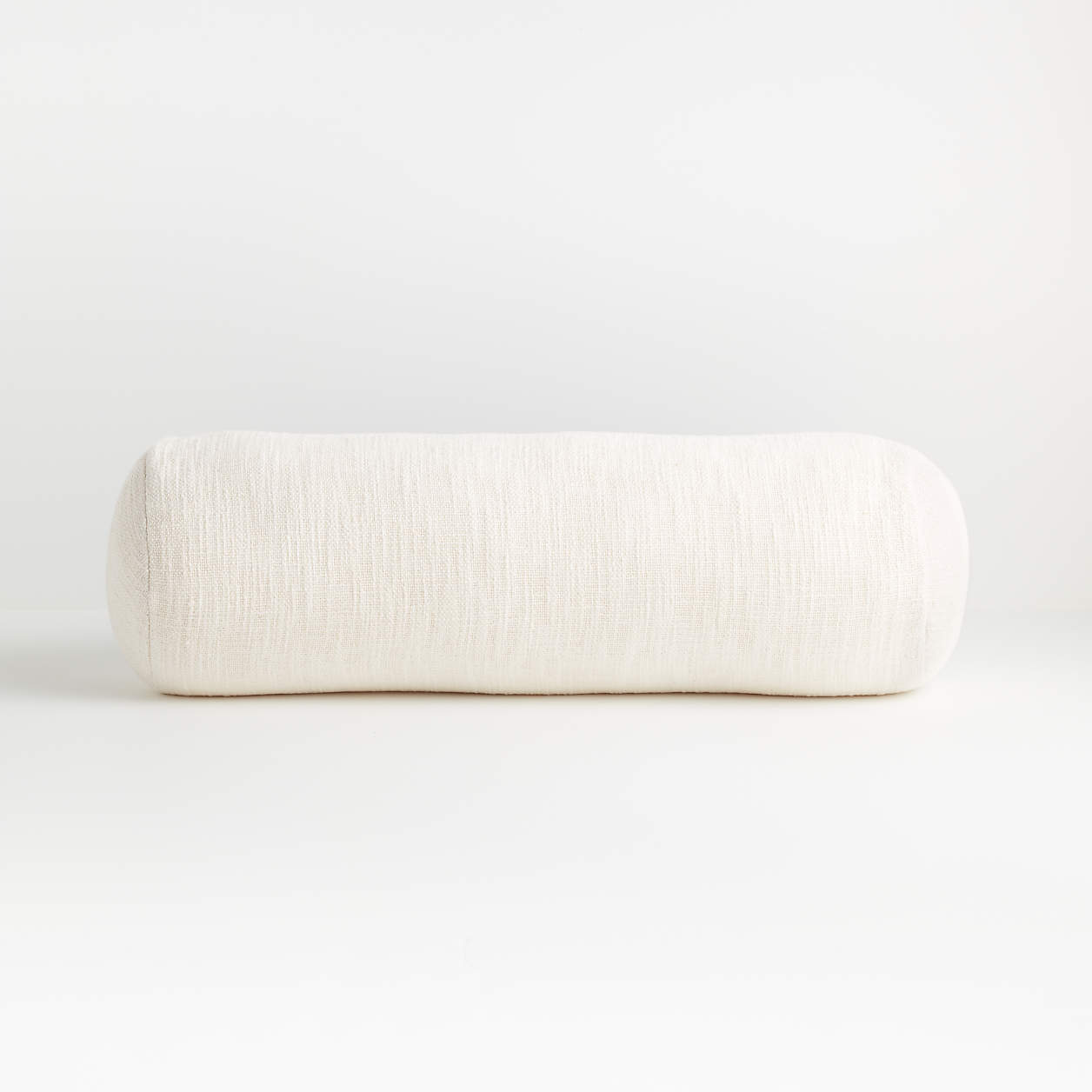 Lindstrom Ivory 24"x8" Bolster Pillow + Reviews Crate & Barrel