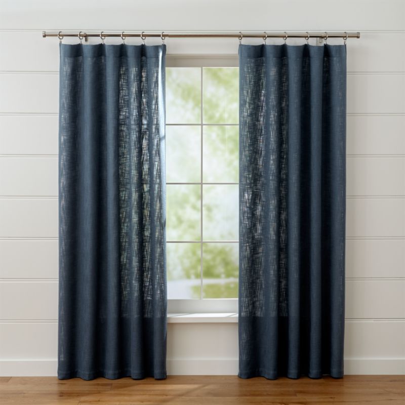 Linstrom Navy Blue Curtain Panels, Navy Blue And Gray Curtains